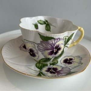 SHELLEY Pansy Tea Cup and Saucer